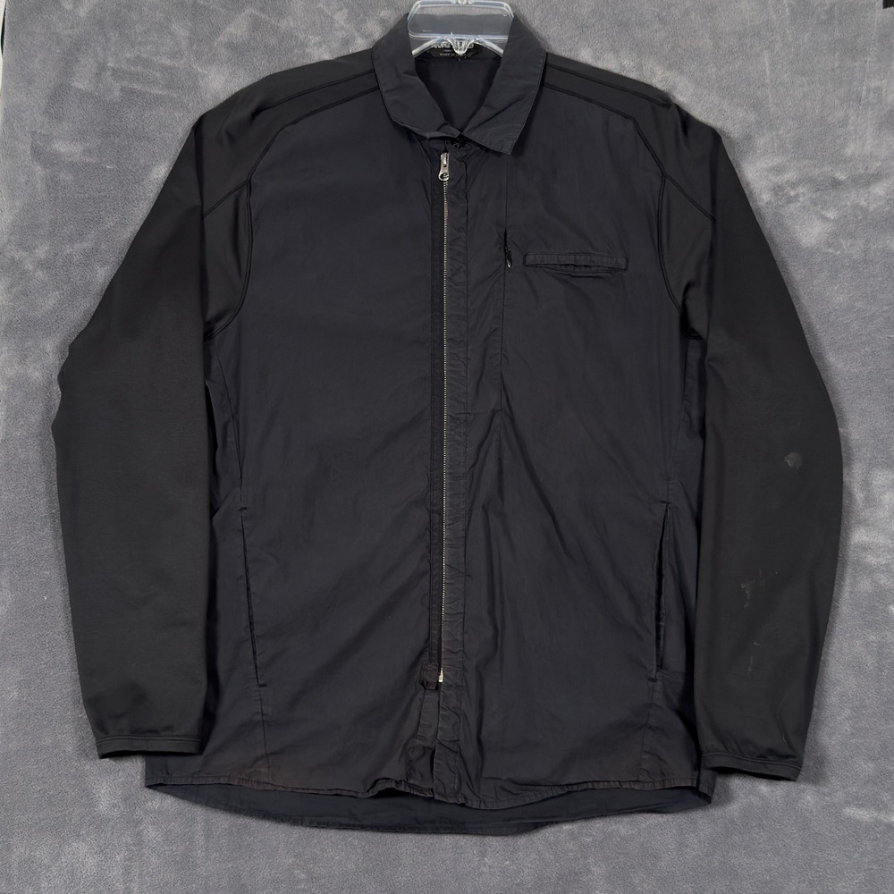 Stone Island Shadow Project Zip Up Jacket Black Stealth Cotton Gorpcore Large